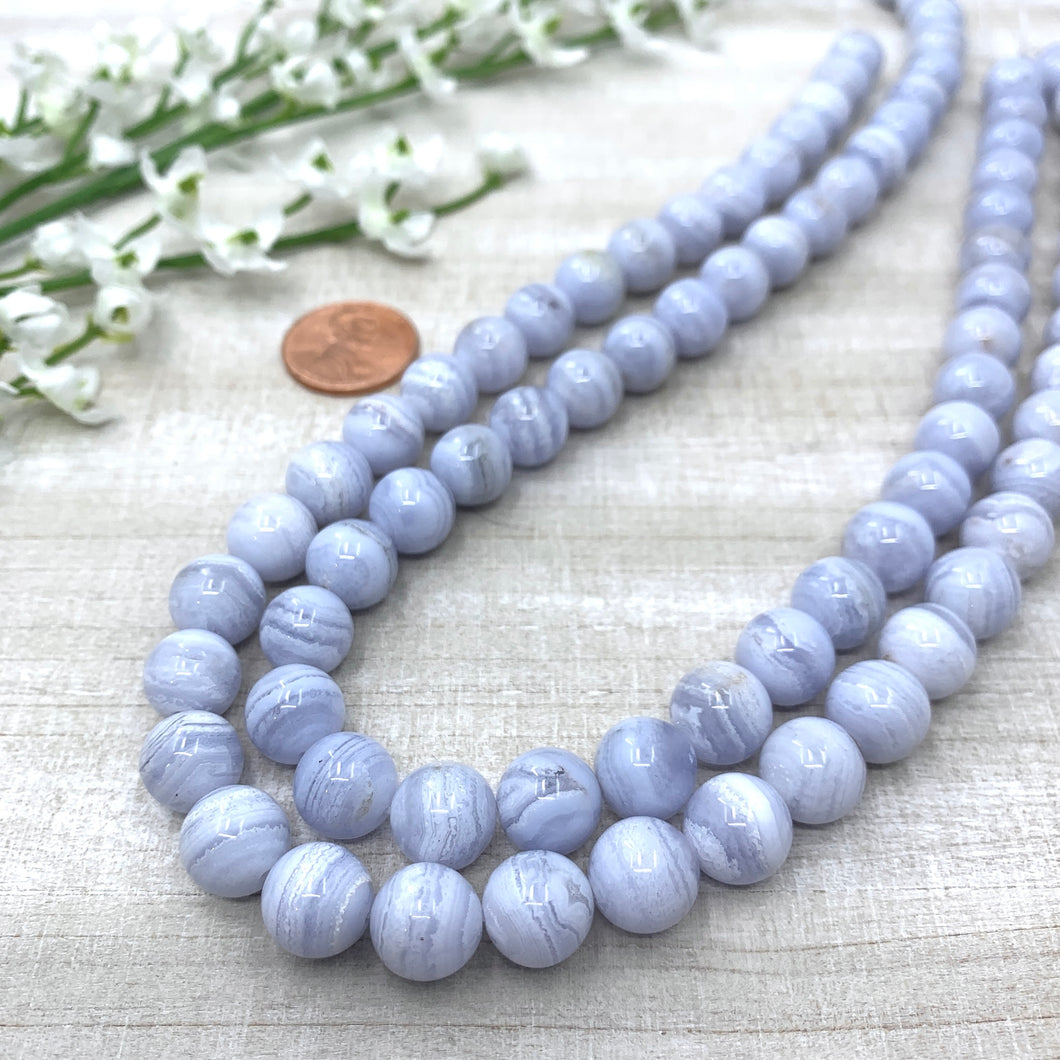 Blue Lace Agate 10mm Round