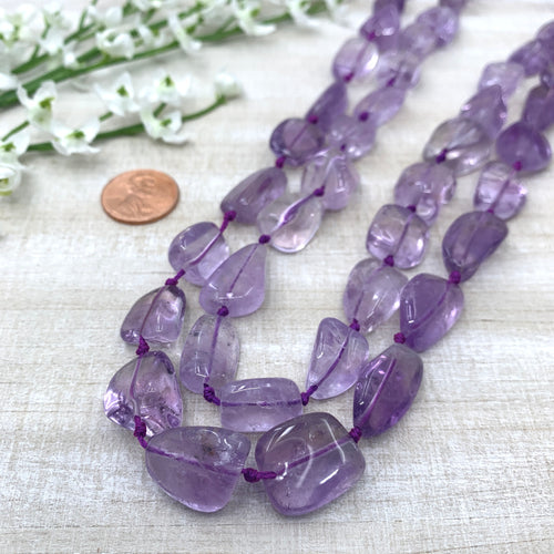 Lavender Amethyst ~10x15mm Nugget