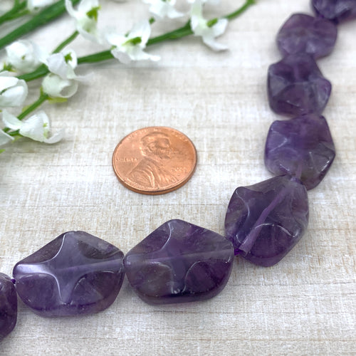 Amethyst 15x20mm Wavy Cut Oval