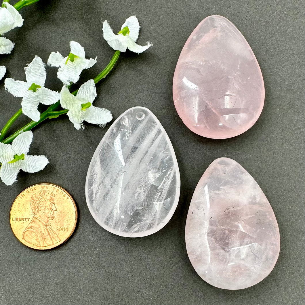 Rose Quartz Teardrop Pendant