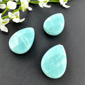 Amazonite 16x25mm Faceted Teardrop