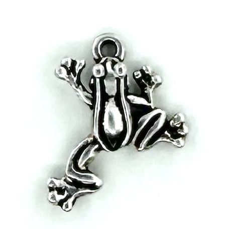 Frog Charm Silver Plated