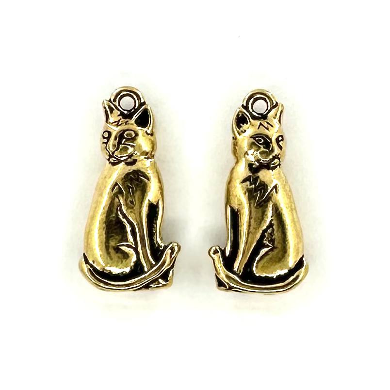 Cat Charm Gold Plated
