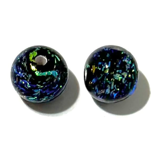 8mm Blue Dichroic Round