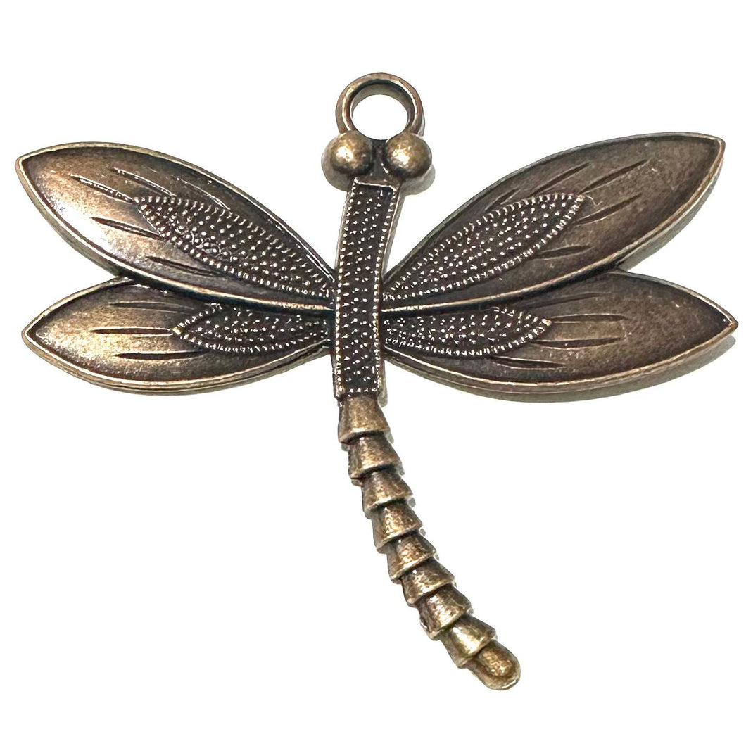 59x66mm Antique Copper Extra Large Dragonfly Pendant