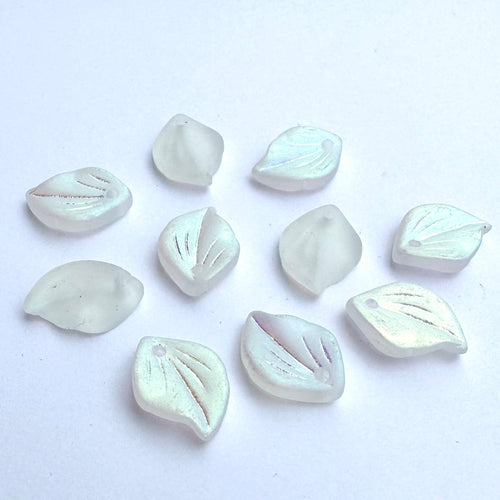 Clear AB Matte Glass Leaf - 10 Pack
