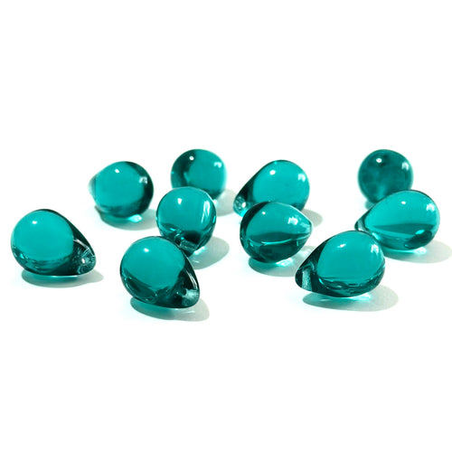 9x13mm Drop Transparent Blue Zircon