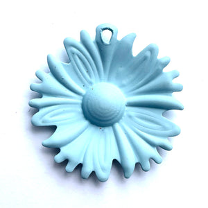 Matte Sky Blue 33mm Flower Pendant