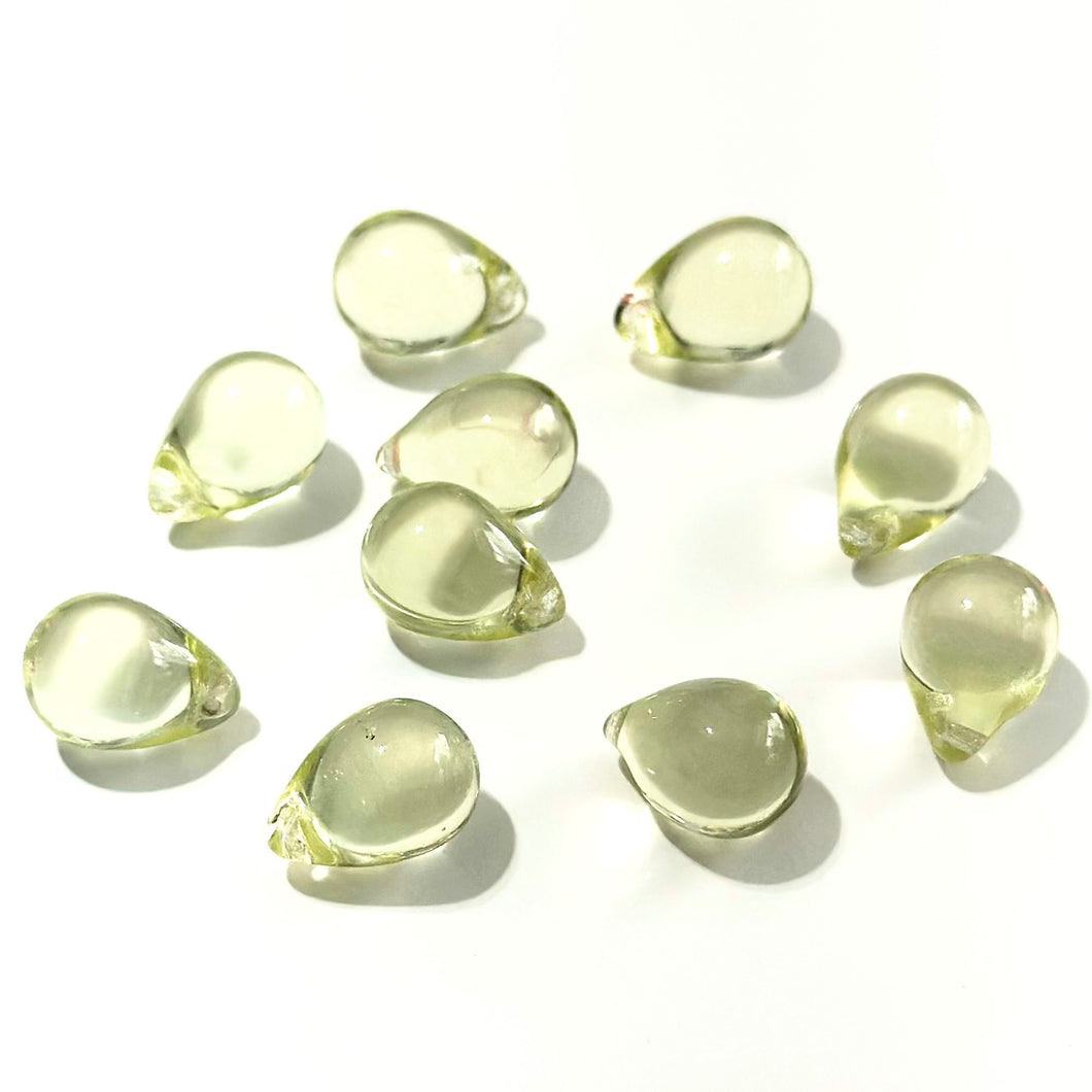 9x13mm Drop Transparent Light Lemon