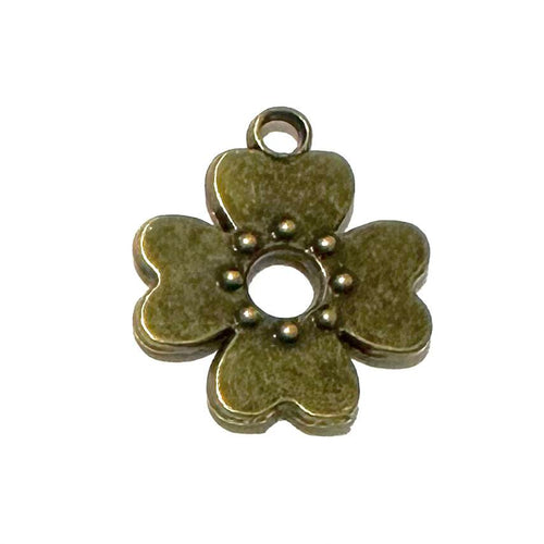 17x20mm Antique Brass Flower Charm