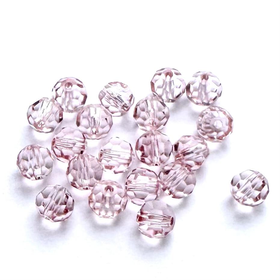 Preciosa Crystal 3mm Round Light Pink - 20 Pack