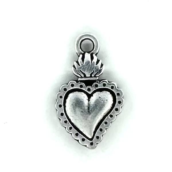 Milagro Heart Charm Silver Plated