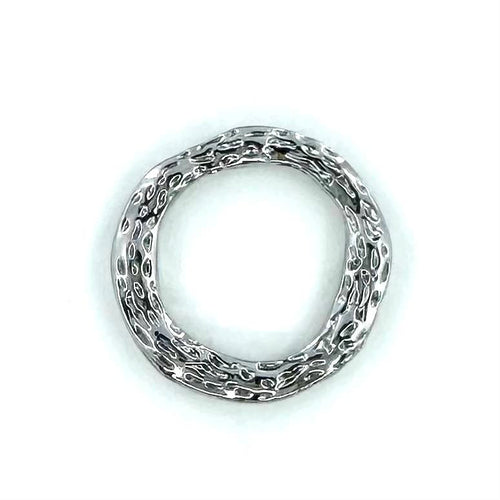 Antique Silver Rustic 22mm Ring