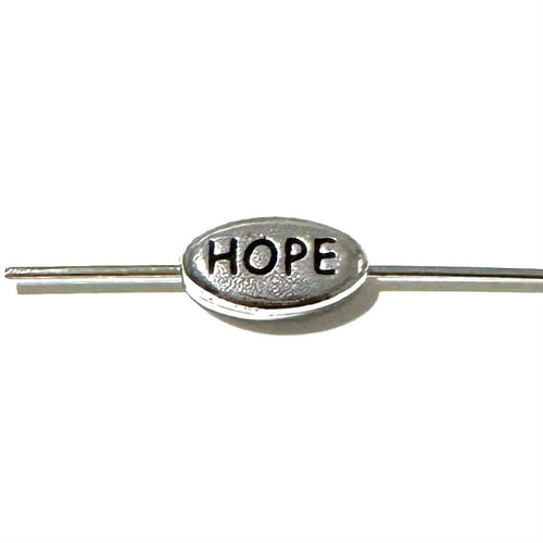 TierraCast 6x10.5mm Silver Plated Hope Bead
