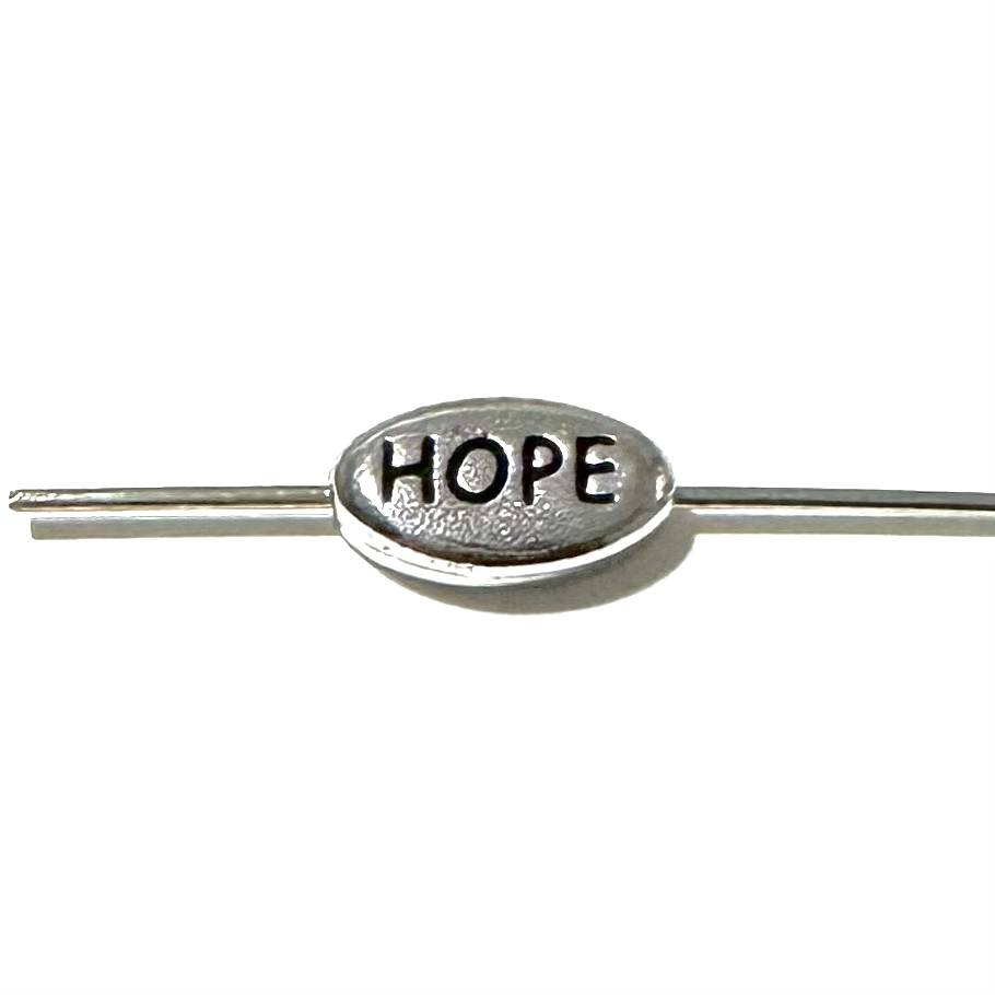 TierraCast 6x10.5mm Silver Plated Hope Bead