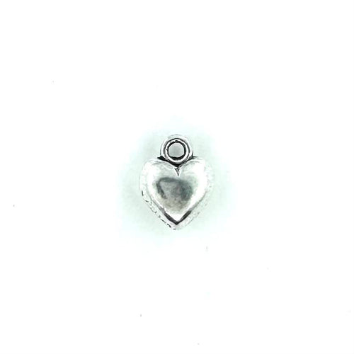 Antique Silver Heart 11.5x9mm Charm