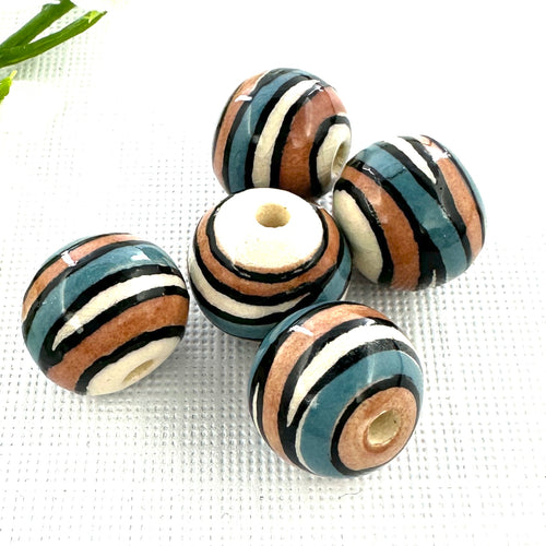 12mm Desert Sky Colored Ceramic Bead