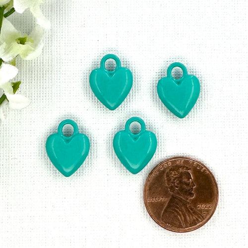 Turquoise Heart 11x14.5mm Charm – 4 Pieces
