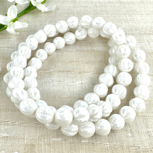 6mm Melon White with a Luster Finish