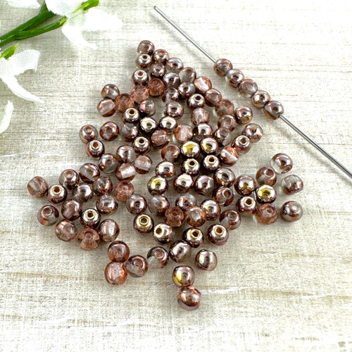 3mm Round Rose with Bronze Finish