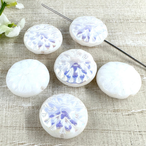 14mm Dahlia White with AB Finish