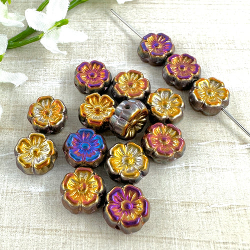 8mm Hibiscus Metallic Volcano Mix