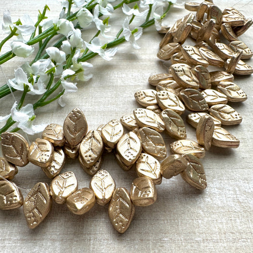 12x7mm Aztec Gold Leaves 