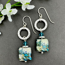 Load image into Gallery viewer, Teal Abstract Earrings
