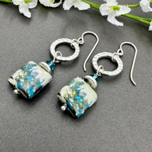 Load image into Gallery viewer, Teal Abstract Earrings
