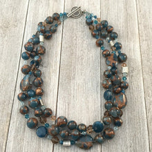 Load image into Gallery viewer, Multi-Strand Teal and Bronze Jasper Necklace
