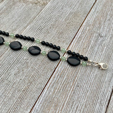 Load image into Gallery viewer, Black &amp; Green Double Strand Bracelet
