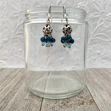 Load image into Gallery viewer, Sterling Silver, Apatite, and Swarovski Crystal Earrings
