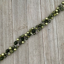 Load image into Gallery viewer, Shades of Green Multi-Strand Necklace
