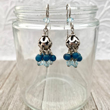 Load image into Gallery viewer, Sterling Silver, Apatite, and Swarovski Crystal Earrings
