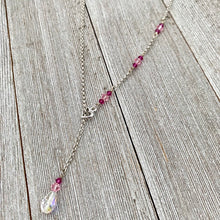 Load image into Gallery viewer, Swarovski Crystal Heart Lariat Necklace

