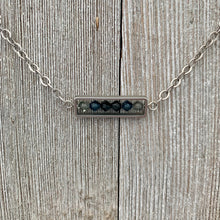 Load image into Gallery viewer, Jet / Montana / Black Diamond / Swarovski Crystals / Antique Silver / Chain Necklace

