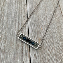 Load image into Gallery viewer, Jet / Montana / Black Diamond / Swarovski Crystals / Antique Silver / Chain Necklace
