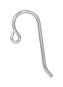 Sterling Silver Ear Wires, Front Loop, 20 Gauge, TierraCast, 1 Pair, Beader, Crafter, Earrings